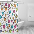 thumbnail image 1 of Yayeee Shower Curtain with Hooks 72"x72" Waterproof Fabric Bathroom Hanging Decor, White Stars, 1 of 5