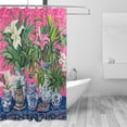 thumbnail image 1 of Yayeee Shower Curtain with Hooks 72"x72" Waterproof Fabric Bathroom Hanging Decor, White Vibrant Flowers, 1 of 5