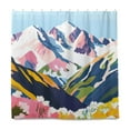 thumbnail image 1 of Yayeee Shower Curtain with Hooks 72"x72" Waterproof Fabric Bathroom Hanging Decor, Abstract Mountain, 1 of 5
