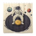 thumbnail image 1 of Yayeee Shower Curtain with Hooks 72"x72" Waterproof Fabric Bathroom Hanging Decor, Beige Astronaut Record, 1 of 5