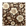 thumbnail image 1 of Yayeee Shower Curtain with Hooks 72"x72" Waterproof Fabric Bathroom Hanging Decor, Brown Floral, 1 of 5