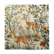 Yayeee Shower Curtain with Hooks 72"x72" Waterproof Fabric Bathroom Hanging Decor, Deer Pattern