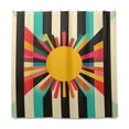 thumbnail image 1 of Yayeee Shower Curtain with Hooks 72"x72" Waterproof Fabric Bathroom Hanging Decor, Geometric Sun, 1 of 5