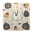 thumbnail image 1 of Yayeee Shower Curtain with Hooks 72"x72" Waterproof Fabric Bathroom Hanging Decor, Halloween Black Pumpkins, 1 of 5