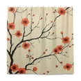 thumbnail image 1 of Yayeee Shower Curtain with Hooks 72"x72" Waterproof Fabric Bathroom Hanging Decor, Red Floral Pattern, 1 of 5