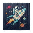 thumbnail image 1 of Yayeee Shower Curtain with Hooks 72"x72" Waterproof Fabric Bathroom Hanging Decor, Rocket Pattern, 1 of 5