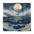 thumbnail image 1 of Yayeee Shower Curtain with Hooks 72"x72" Waterproof Fabric Bathroom Hanging Decor, Rolling Waves, 1 of 5