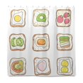 thumbnail image 1 of Yayeee Shower Curtain with Hooks 72"x72" Waterproof Fabric Bathroom Hanging Decor, Toasts Pattern, 1 of 5