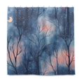 thumbnail image 1 of Yayeee Shower Curtain with Hooks 72"x72" Waterproof Fabric Bathroom Hanging Decor, Trees in The Night, 1 of 5