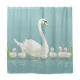 thumbnail image 1 of Yayeee Shower Curtain with Hooks 72"x72" Waterproof Fabric Bathroom Hanging Decor, White Cartoon Swan, 1 of 5