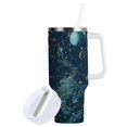 thumbnail image 1 of Yayeee 30oz Stainless Steel Tumbler with Straw and Handle Double-Wall Insulated Travel Water Bottle, Dark Star Map, 1 of 8