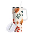 thumbnail image 1 of Yayeee 30oz Double-Wall Insulated Stainless Steel Tumbler with Handle Bottle, Hand Drawn Autumn Leaves, 1 of 8