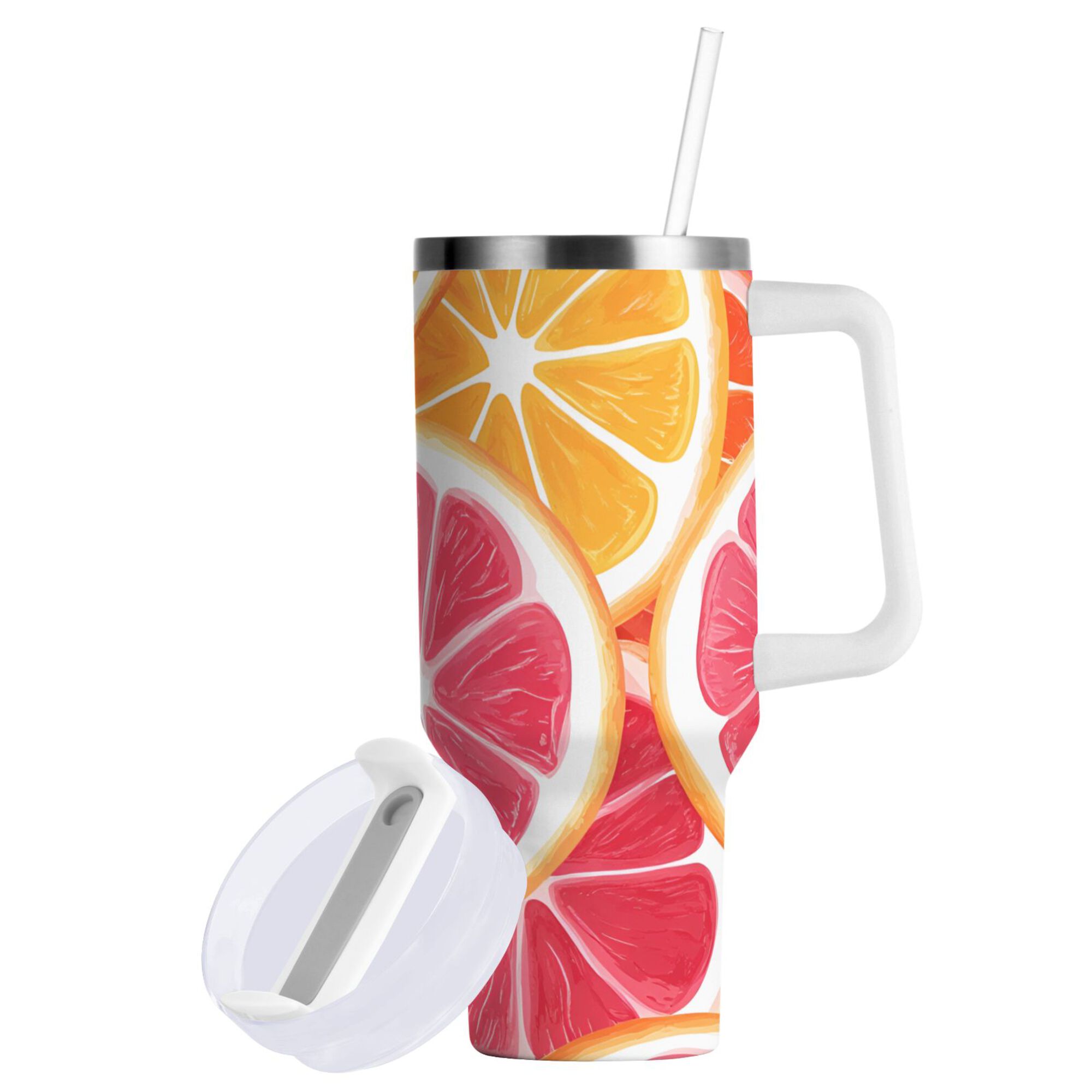 Yayeee Stainless Steel Tumbler with Straw and Handle 30oz Insulated