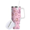 thumbnail image 1 of Yayeee 30oz Stainless Steel Tumbler with Straw and Handle Double-Wall Insulated Travel Water Bottle, Pink Halloween, 1 of 8