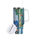 thumbnail image 1 of Yayeee 30oz Double-Wall Insulated Stainless Steel Tumbler with Handle Bottle, Sea Window, 1 of 8