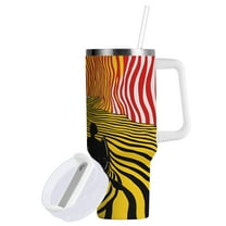 Yayeee 40oz Double-Wall Insulated Stainless Steel Tumbler with Handle Bottle, Abstract Boat