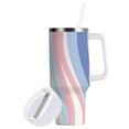 thumbnail image 1 of Yayeee 40oz Double-Wall Insulated Stainless Steel Tumbler with Handle Bottle, Abstract Pink, 1 of 8
