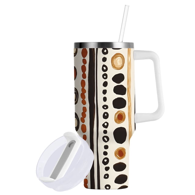 Yayeee Stainless Steel Tumbler with Straw and Handle 40oz Insulated