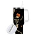 thumbnail image 1 of Yayeee 40oz Double-Wall Insulated Stainless Steel Tumbler with Handle Bottle, Black Halloween Dancing, 1 of 8