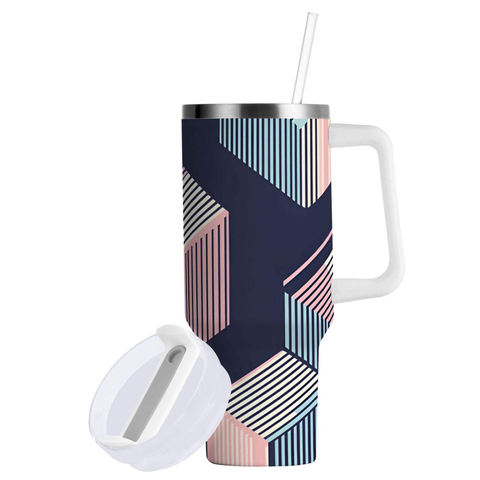 Yayeee Stainless Steel Tumbler with Straw and Handle 40oz Insulated