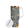 thumbnail image 1 of Yayeee 40oz Double-Wall Insulated Stainless Steel Tumbler with Handle Bottle, Gray Halloween Dancing, 1 of 8