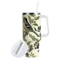 thumbnail image 1 of Yayeee 40oz Double-Wall Insulated Stainless Steel Tumbler with Handle Bottle, Green Birds, 1 of 8