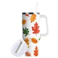 thumbnail image 1 of Yayeee 40oz Double-Wall Insulated Stainless Steel Tumbler with Handle Bottle, Green Leaves, 1 of 8