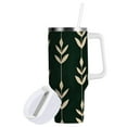 thumbnail image 1 of Yayeee 40oz Double-Wall Insulated Stainless Steel Tumbler with Handle Bottle, Green Plants, 1 of 8