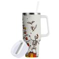 thumbnail image 1 of Yayeee 40oz Stainless Steel Tumbler with Straw and Handle Double-Wall Insulated Travel Water Bottle, Halloween Christmas Trees, 1 of 8