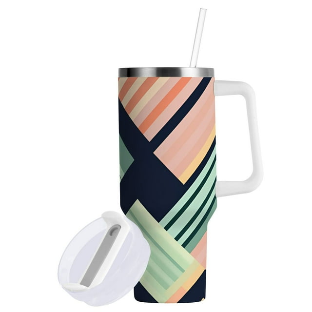 Yayeee Stainless Steel Tumbler with Straw and Handle 40oz Insulated