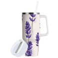 thumbnail image 1 of Yayeee 40oz Double-Wall Insulated Stainless Steel Tumbler with Handle Bottle, Lavender Pattern, 1 of 8