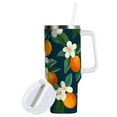 thumbnail image 1 of Yayeee 40oz Double-Wall Insulated Stainless Steel Tumbler with Handle Bottle, Orange Fruit, 1 of 8