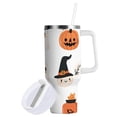 thumbnail image 1 of Yayeee 40oz Stainless Steel Tumbler with Straw and Handle Double-Wall Insulated Travel Water Bottle, Orange Magical Halloween, 1 of 8