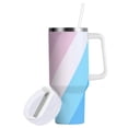thumbnail image 1 of Yayeee 40oz Double-Wall Insulated Stainless Steel Tumbler with Handle Bottle, Pink Gradient, 1 of 8