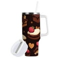 thumbnail image 1 of Yayeee 40oz Double-Wall Insulated Stainless Steel Tumbler with Handle Bottle, Sweet Cakes, 1 of 8