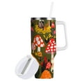 thumbnail image 1 of Yayeee 40oz Double-Wall Insulated Stainless Steel Tumbler with Handle Bottle, Vibrant Mushroom, 1 of 8