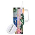 thumbnail image 1 of Yayeee 40oz Double-Wall Insulated Stainless Steel Tumbler with Handle Bottle, Yellow Seaside, 1 of 8