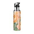 thumbnail image 1 of Yayeee 20oz Insulated Water Bottle Double Wall Stainless Steel with Flip Straw Lid, Abstract Floral Art, 1 of 7