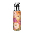 thumbnail image 1 of Yayeee 20oz Insulated Water Bottle Double Wall Stainless Steel with Flip Straw Lid, Abstract Floral, 1 of 7