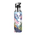 thumbnail image 1 of Yayeee 20oz Insulated Water Bottle Double Wall Stainless Steel with Flip Straw Lid, Abstract Mountain, 1 of 7