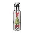 thumbnail image 1 of Yayeee 20oz Insulated Water Bottle Double Wall Stainless Steel with Flip Straw Lid, Black Striped Trees, 1 of 7