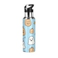 thumbnail image 1 of Yayeee 20oz Double Wall Stainless Steel Water Bottle with Flip Straw, Blue Halloween Ghosts, 1 of 7