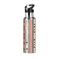 thumbnail image 1 of Yayeee 20oz Insulated Water Bottle Double Wall Stainless Steel with Flip Straw Lid, Brown Abstract Dots, 1 of 7