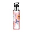 thumbnail image 1 of Yayeee 20oz Double Wall Stainless Steel Water Bottle with Flip Straw, Cartoon Halloween Ghosts, 1 of 7