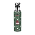 thumbnail image 1 of Yayeee 20oz Insulated Water Bottle Double Wall Stainless Steel with Flip Straw Lid, Christmas Hats, 1 of 7