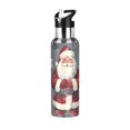 thumbnail image 1 of Yayeee 20oz Insulated Water Bottle Double Wall Stainless Steel with Flip Straw Lid, Christmas Santa, 1 of 7