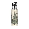 thumbnail image 1 of Yayeee 20oz Insulated Water Bottle Double Wall Stainless Steel with Flip Straw Lid, Christmas Stars, 1 of 7