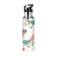 thumbnail image 1 of Yayeee 20oz Insulated Water Bottle Double Wall Stainless Steel with Flip Straw Lid, Colorful Butterflies, 1 of 7