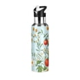 thumbnail image 1 of Yayeee 20oz Insulated Water Bottle Double Wall Stainless Steel with Flip Straw Lid, Colorful Tomatoes, 1 of 7