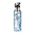 thumbnail image 1 of Yayeee 20oz Double Wall Stainless Steel Water Bottle with Flip Straw, Floral Easter Rabbits, 1 of 7